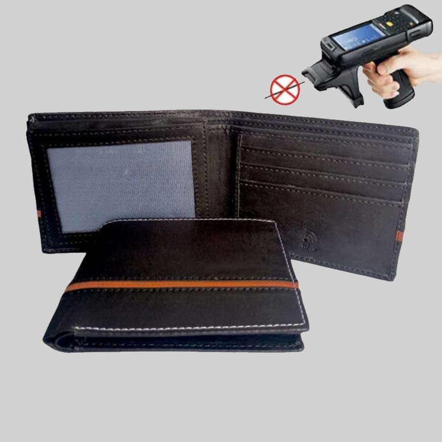Men's Leather Wallet with RFID - Black