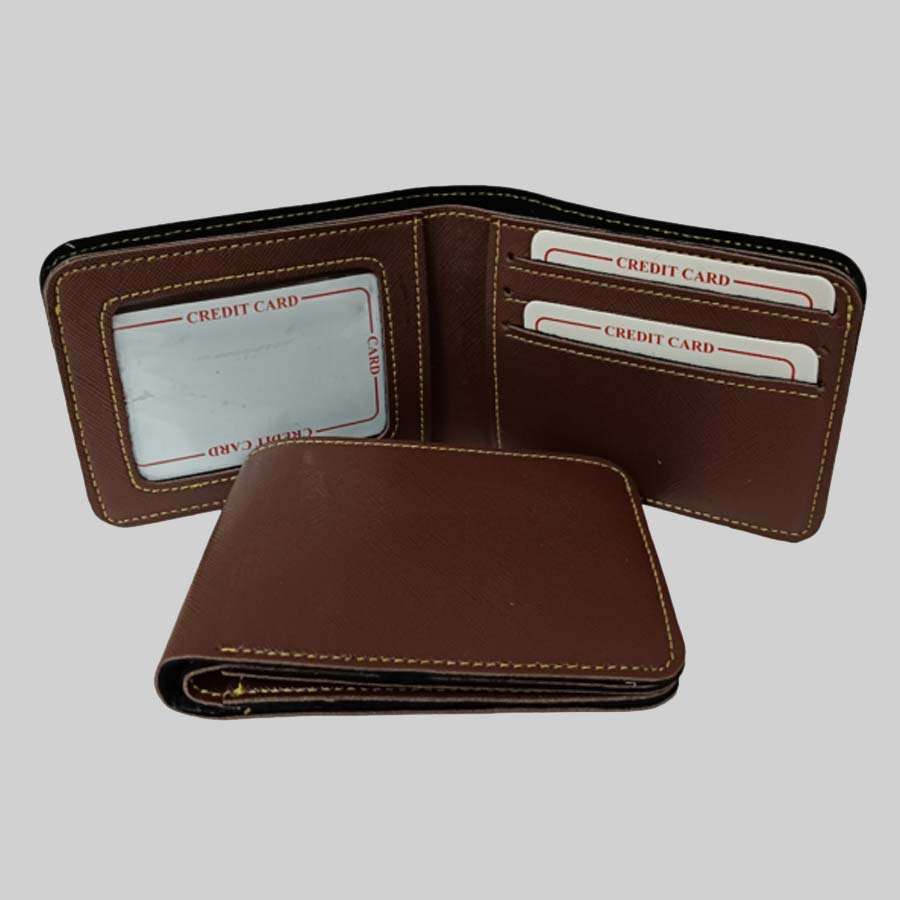 Men's Saffiona Leather Wallet - Brown
