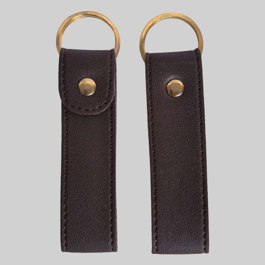 Keychain Imported Leather - Brown