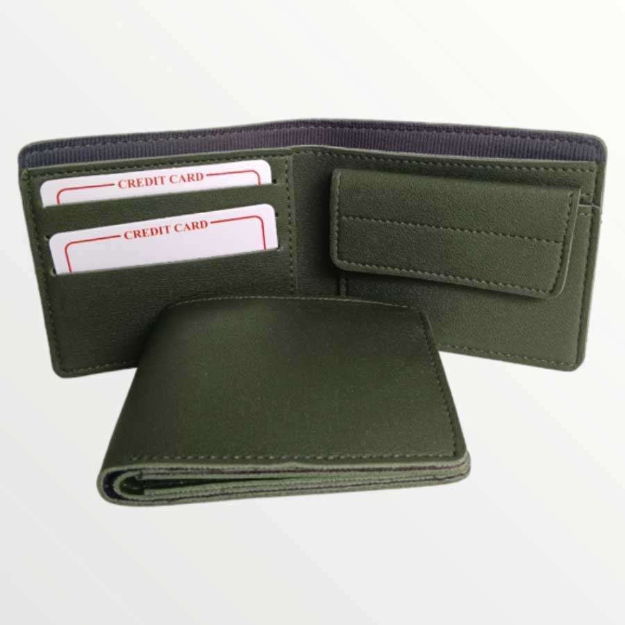 Men's Imported Leather Wallet - Olive