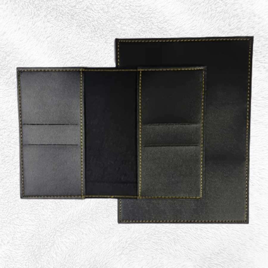 Passport Cover Faux Leather - Black