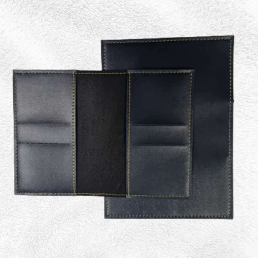 Passport Cover Faux Leather - Blue
