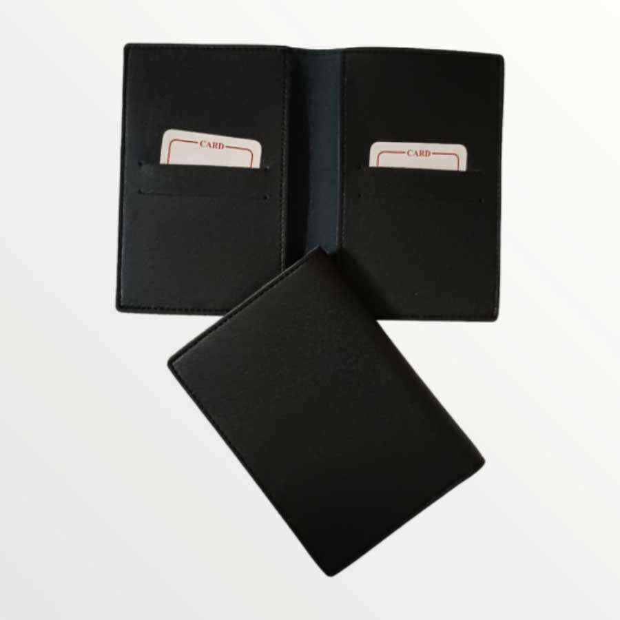 Passport Cover Imported Leather - Black