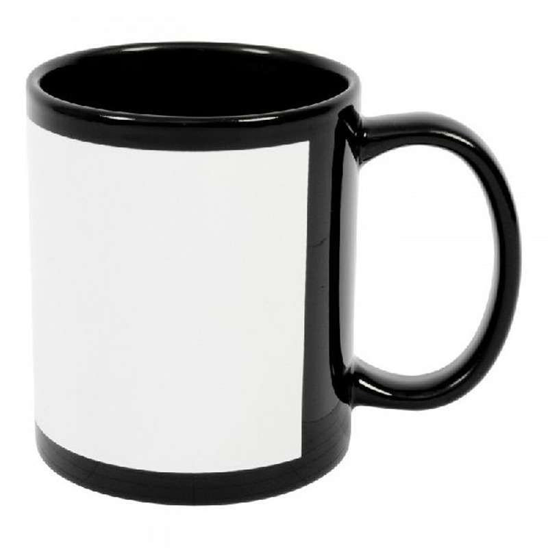 Black Patch Sublimation Mug 11ox  (Local Pickup Only)