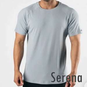Serena Gray Round Neck Sublimation Polyester T-Shirt