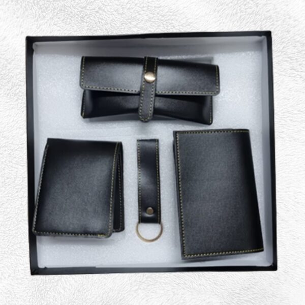 4Pc Set FAUX Leather Product (01-BLACK-FAUX)