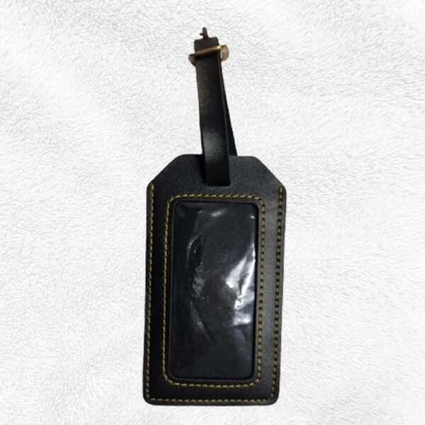 Luggage Tag Leather Product (09-BLACK)