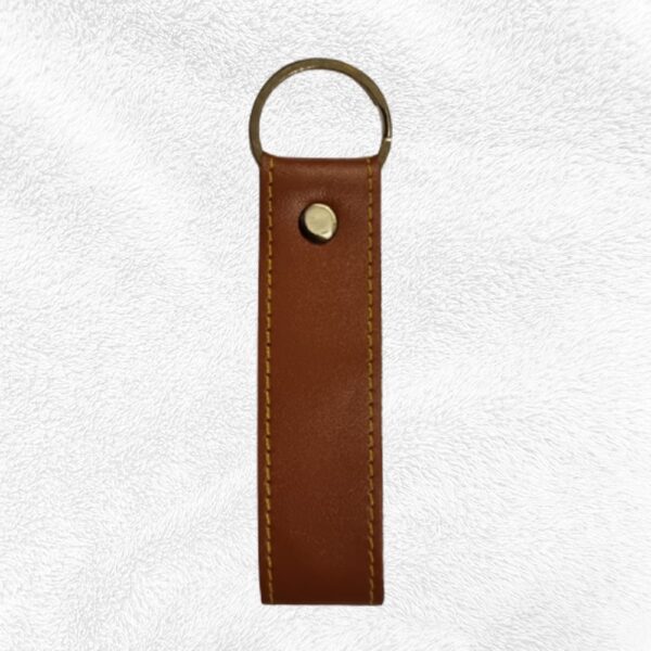 Keychain FAUX Leather Product (11-TAN)