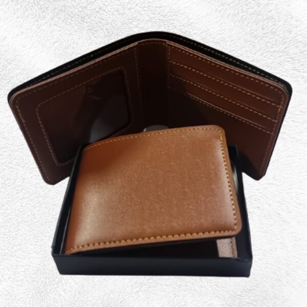 Gents Wallet FAUX Leather Product (14-TAN)