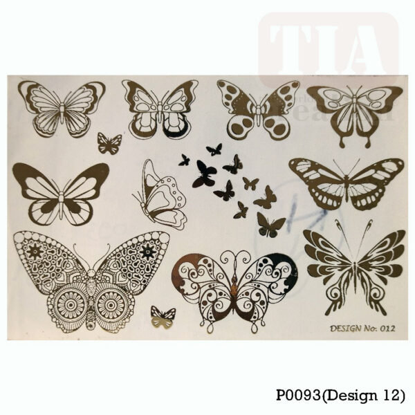 EMBOSSED STICKER SHEET A/5 DESIGN 12 (P0093)