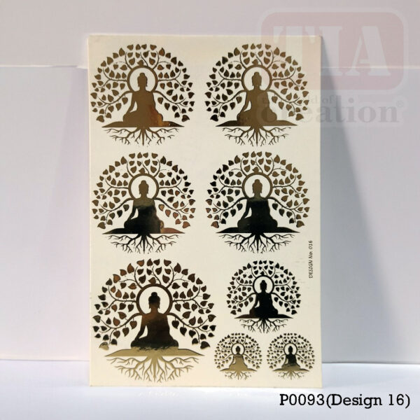 EMBOSSED STICKER SHEET A/5 DESIGN 16 (P0093)