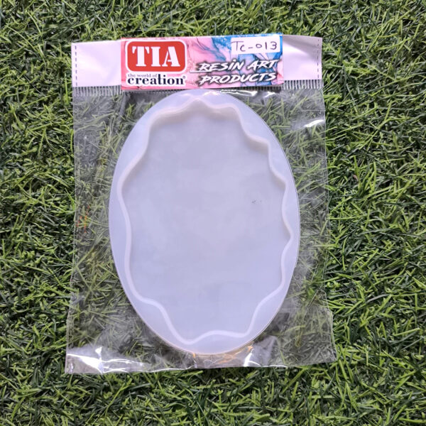 5 In Oval Agate Coaster Mould 13x11cm 5mm Depth (TC013)