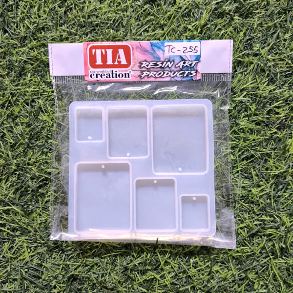 6 CAVITY RECTANGLE MOULD 10.8X10.2CM 6MM DEPTH (TC255)