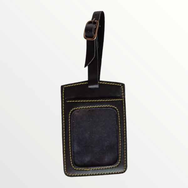 Luggage Tag Leather Product (09-BLACK-A)