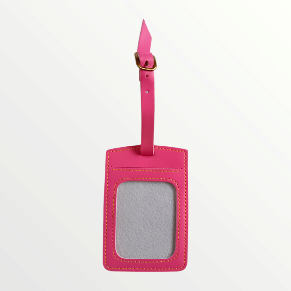 Luggage Tag Leather Product (09-PINK-A)