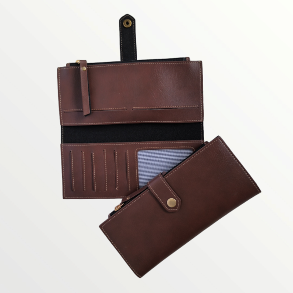 2 fold Clutch Nexon Leather (35-BROWN)