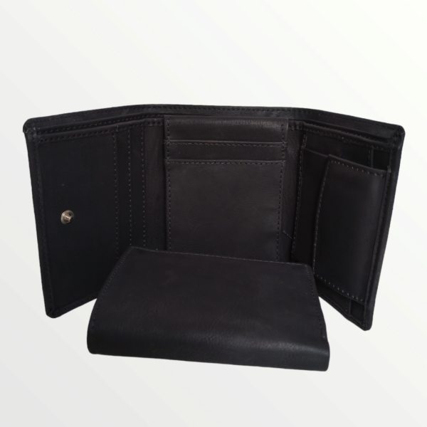 Gents 3 Fold Wallate Leather Product (38-Black)