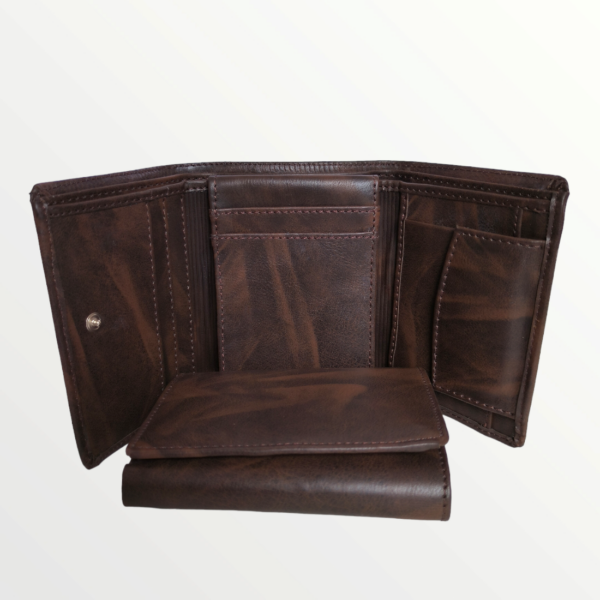 Gents 3 Fold Wallate Leather Product (38-BROWN)