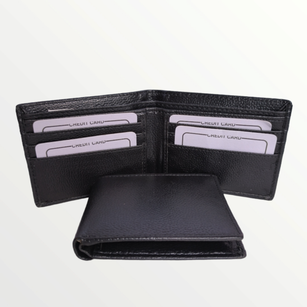 Gents Wallet Italian Leather Product (62-Black)