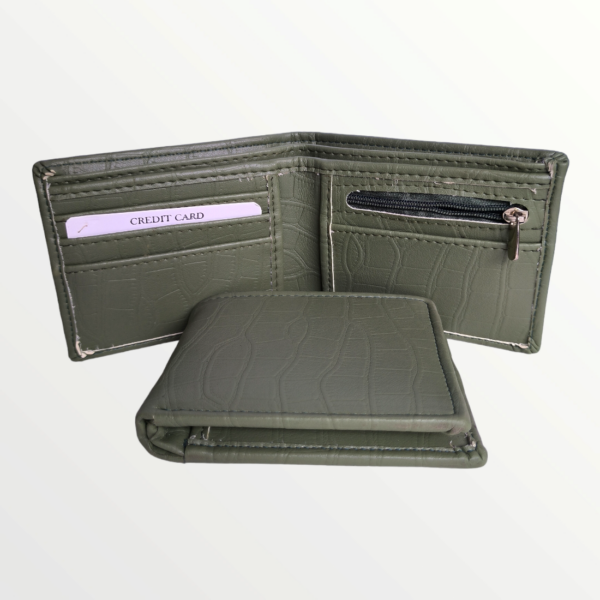 Gents Wallet Croc Leather Product (63-LIGHT OLIVE)