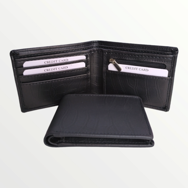 Gents Wallet Croc Leather Product (63-BLACK)