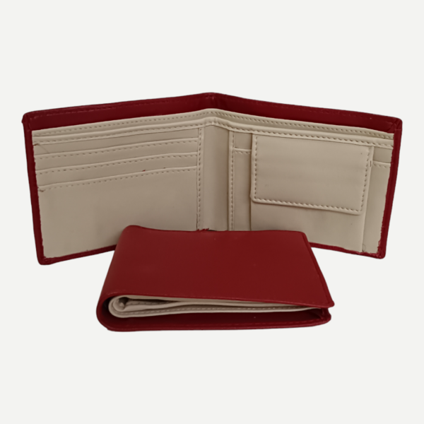 Gents Wallet Dual Color Leather Product (70-WINE)