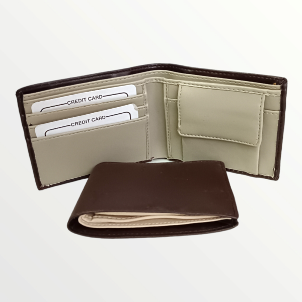 Gents Wallet Dual Color Leather Product (70-BROWN)