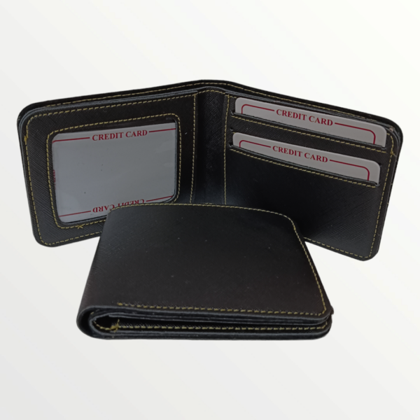 Gents Wallet Saffiona Leather Product (75-BLACK)