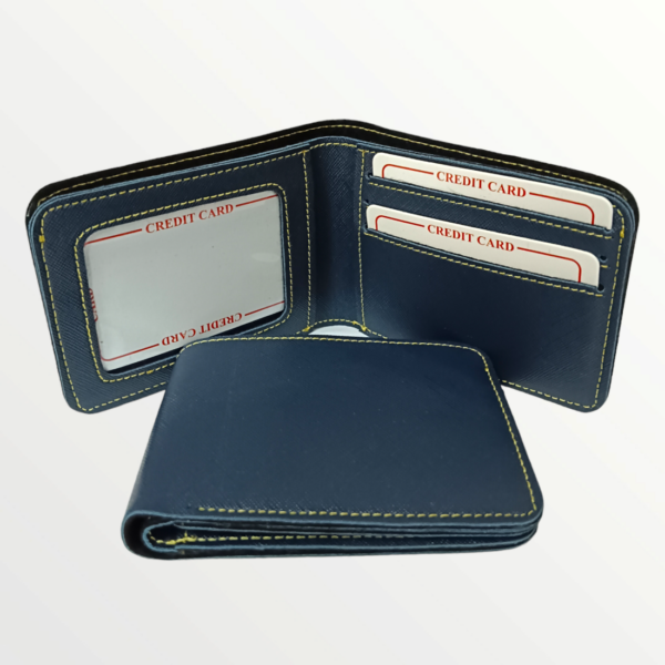 Gents Wallet Saffiona Leather Product (75-BLUE)