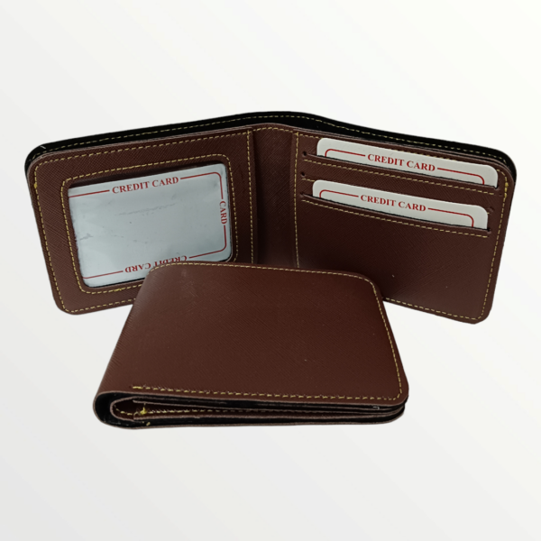 Gents Wallet Saffiona Leather Product (75-BROWN)