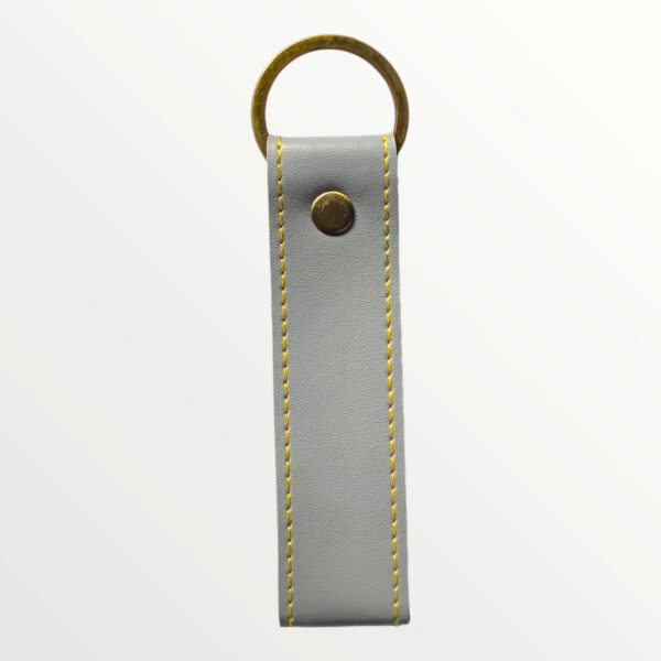 Keychain FAUX Leather Product (11-GRAY)