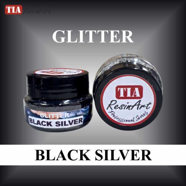 Glitter for Resin Art (BLACK SILVER)