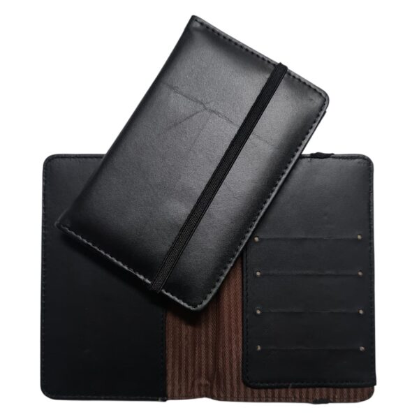 PASSPORT COVER PASTEL LEATHER (78-BLACK)