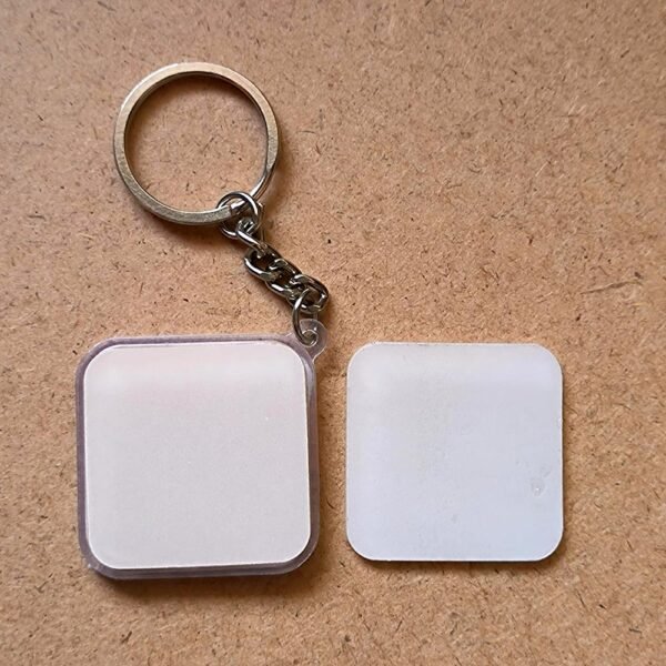 Plastic Keychain Both Side Acrylic - Square (23)